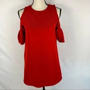 Red Open Shoulder Dress